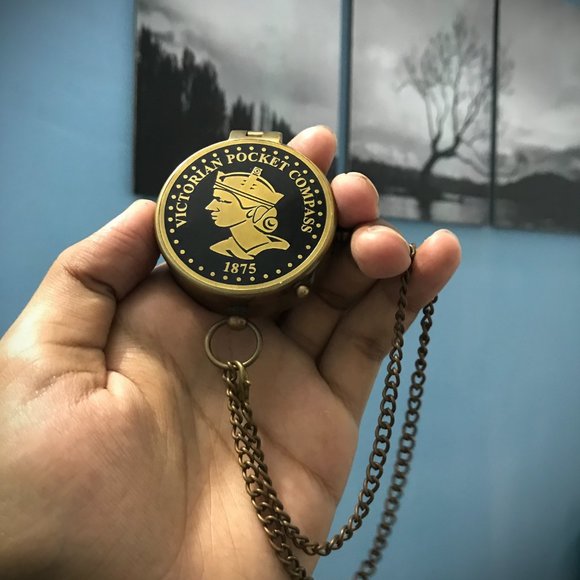 1875 Victorian Pocket Compass Working Condition FIXED PRICE - Picture 2 of 3